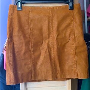 Free people suede mini skirt